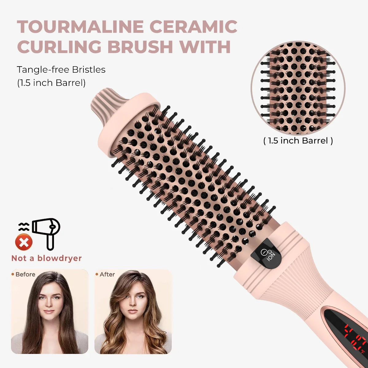 Goddess ThermalBrush Pro® The 3-in-1 Thermal Pro® Negative Ion Heater Brush