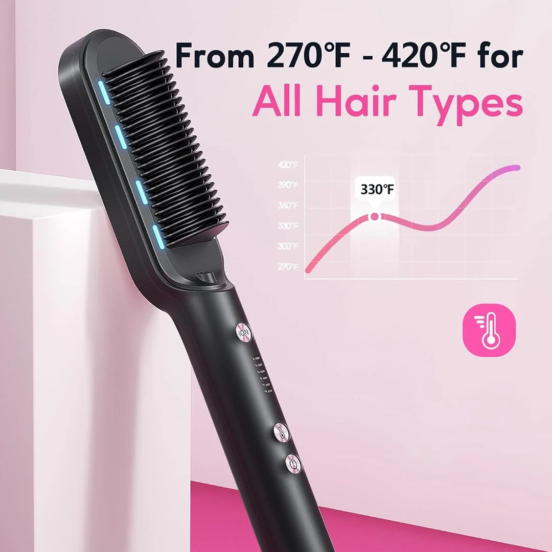 Goddess Sleek Pro® The 2-in-1  lonic Hair Straightener Brush